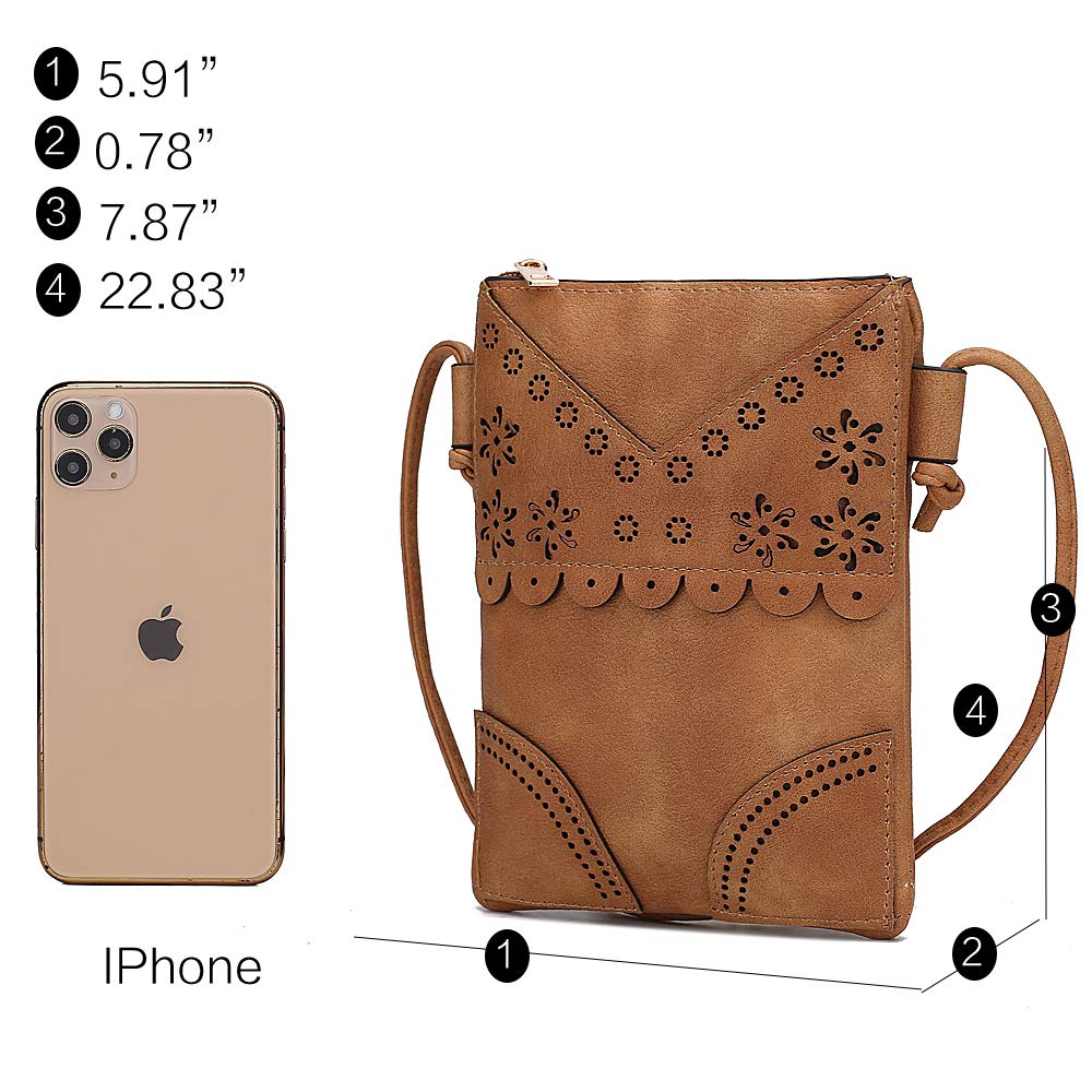 MKF Women's PU Leather Crossbody Bag - Small Shoulder Purse for Daily Use