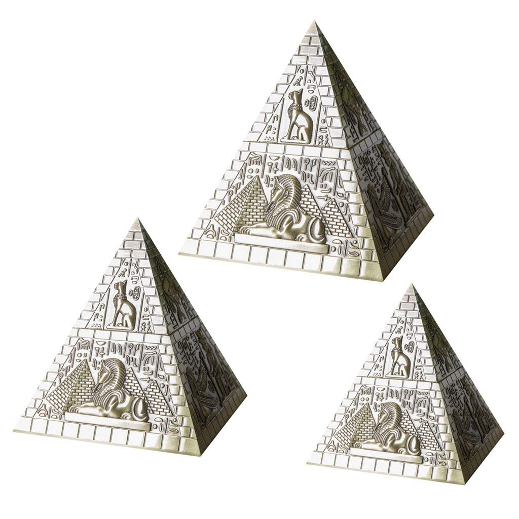 Egyptian Pyramid Jewelry Box with 3 Magnets - Elegant Ring & Necklace Organizer for Women | Valentine's Day Gift, Desktop Jewelry Storage | Perfect for Travel, Home Decor & Gift Giving
