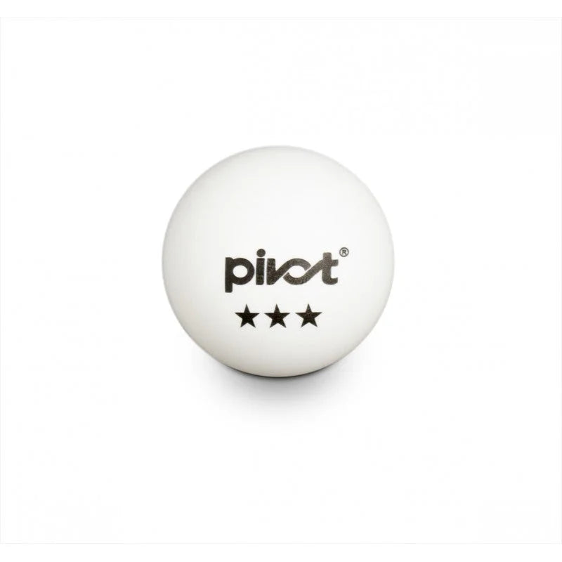 PIVOT FGD6TTBW 3-Star 6-Pack White Table Tennis Balls - Premium Quality for Tournaments, Training & Recreational Play