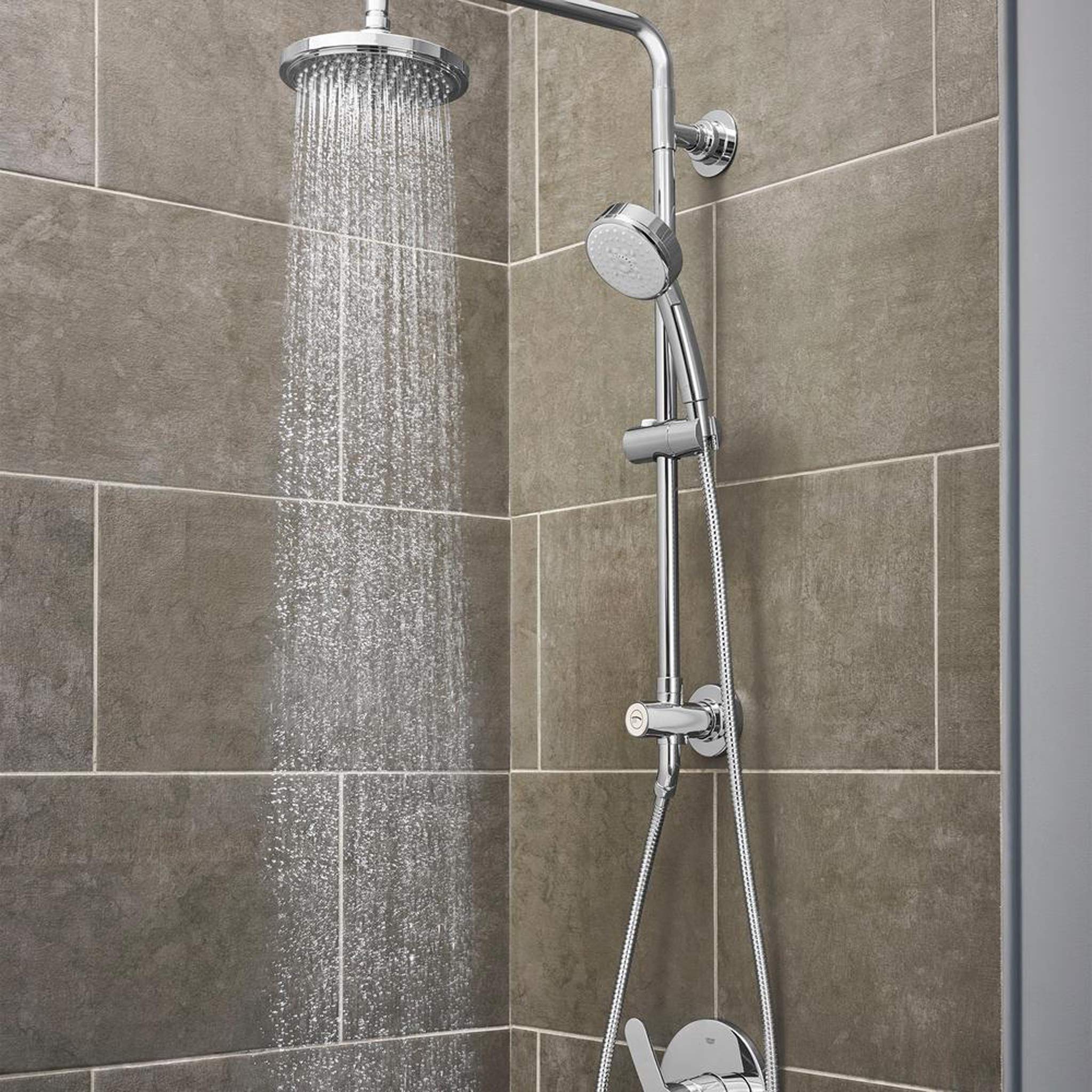 High Pressure Shower System 1.75 GPM - Water Saving Rainfall Shower Head with Handheld Spray - Perfect for Bathroom Renovation & Spa-Like Shower Experience