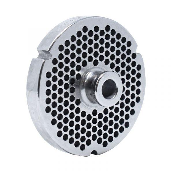 #32 Stainless Steel Machine Plate with Hub and Triple Notch - 3 15/16