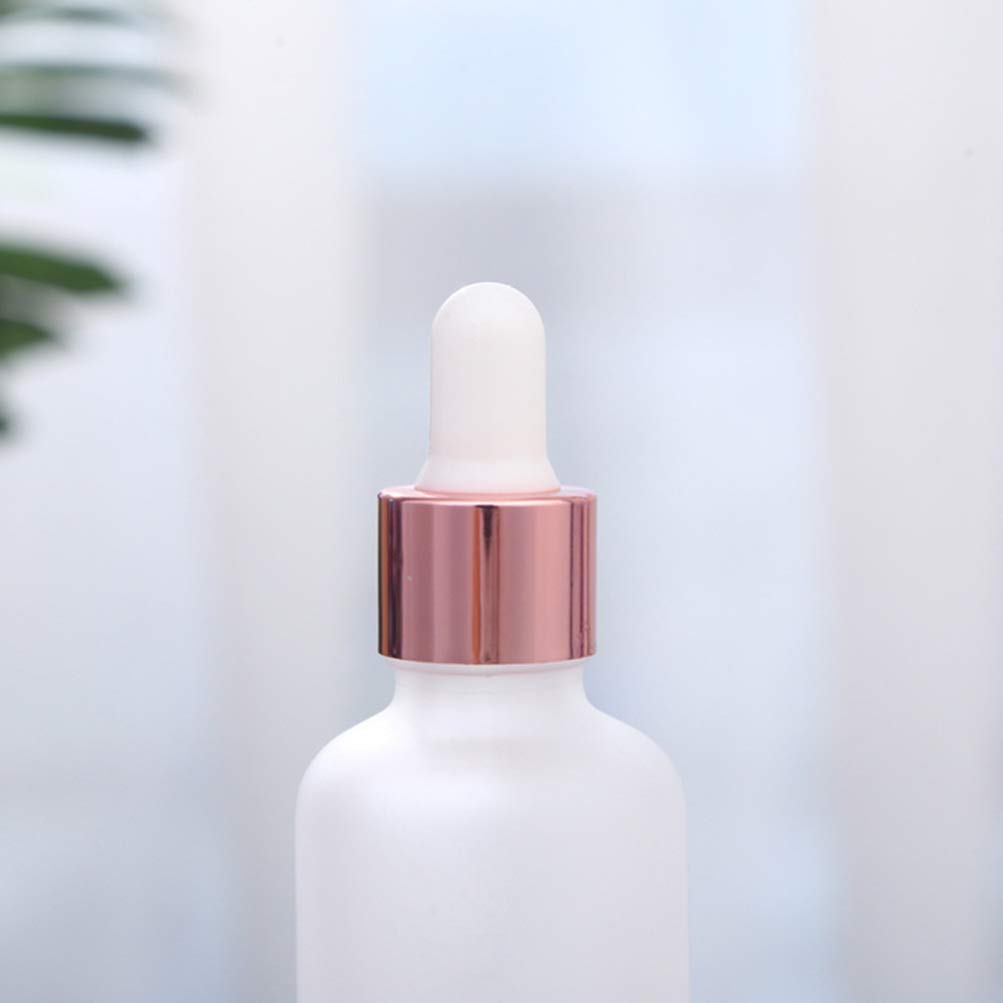 5pcs Travel-Sized Glass Dropper Bottles for Essential Oils & Cosmetics - Leak-Proof Refillable Containers with Eye Droppers - Perfect for DIY Skincare, Aromatherapy & Travel Toiletries