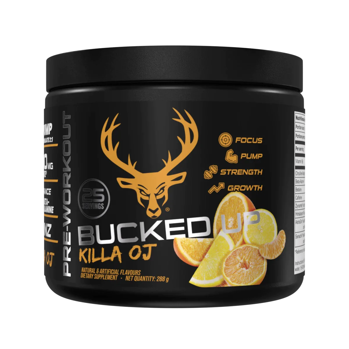 Bucked Up Pre Workout Supplement - 25 Servings (282g) for Energy, Focus & Muscle Pump - Ideal for Gym, Weightlifting & CrossFit Training