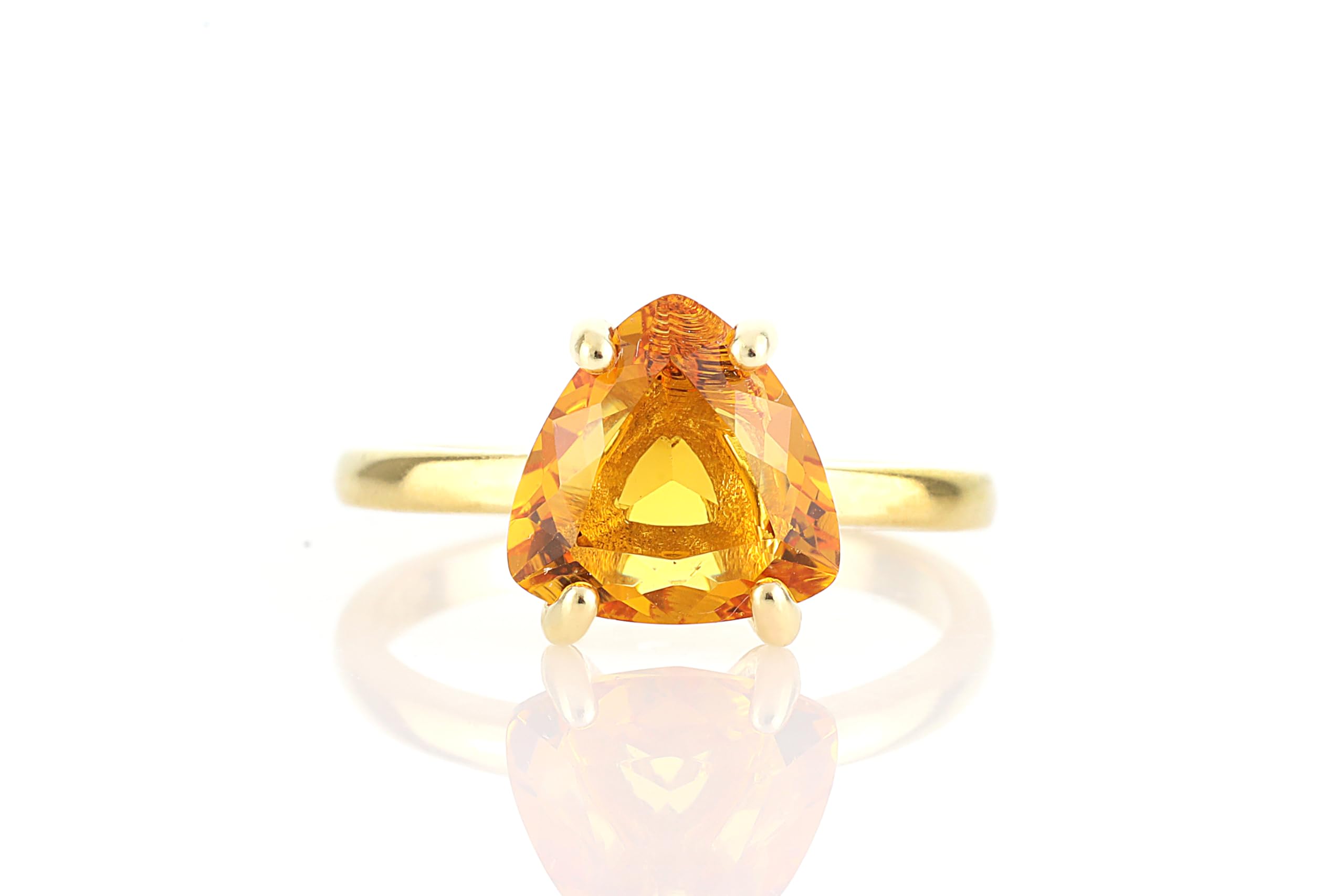 Citrine Rings for Women - November Birthstone Sterling Silver Jewelry - Handmade Stackable Rings with Gift Box - Perfect for Birthdays, Anniversaries & Everyday Wear
