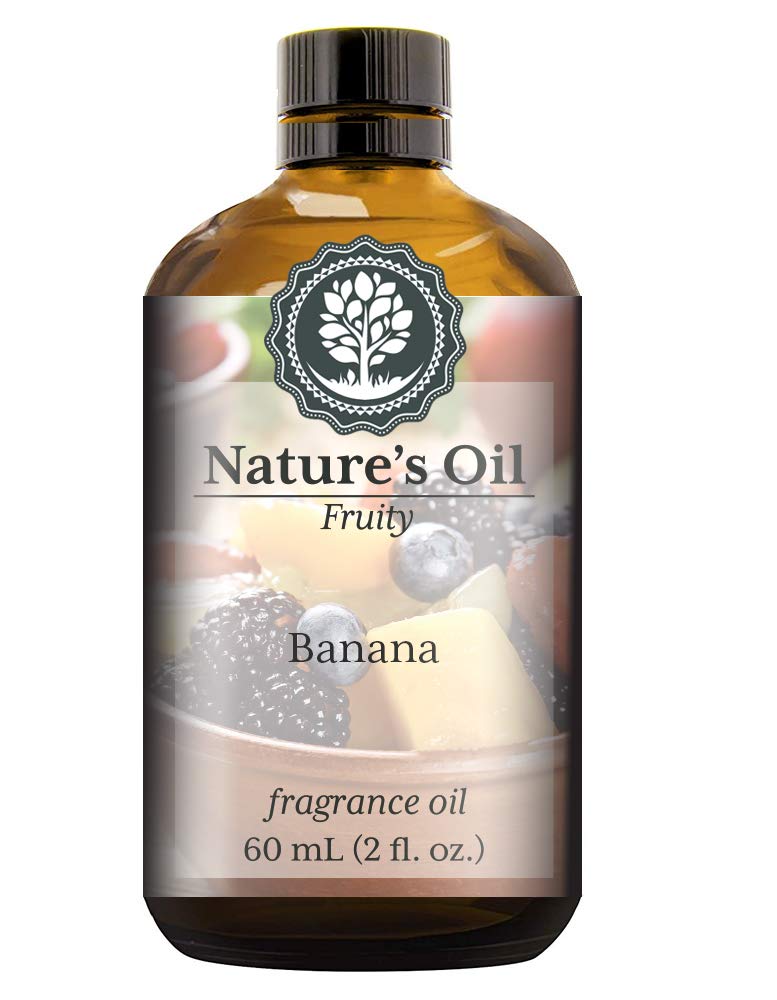 Premium Banana Fragrance Oil (2oz/60ml) - Natural Scent for Aromatherapy Diffusers, Handmade Soap, Candles, Body Lotion & DIY Crafts | Home Fragrance, Spa Relaxation, Baby Room & Linen Spray