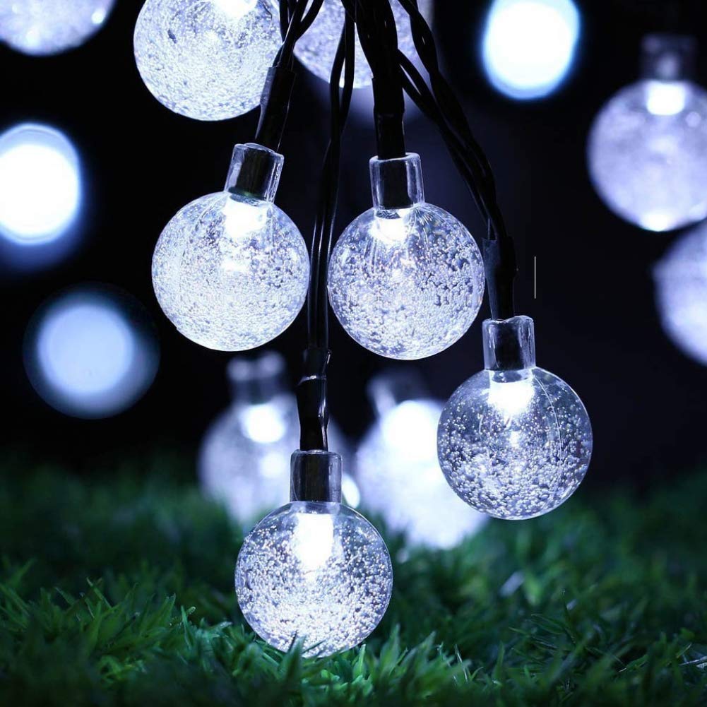 Solar LED String Lights Outdoor Waterproof - 50ft Fairy Lights for Christmas, Party, Wedding, Patio, Bedroom - Warm White Decorative Lighting for Indoor & Outdoor Use - Perfect for Garden, Backyard, and Holiday Decorations