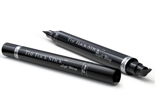 Lovoir Winged Eyeliner Stamp - Waterproof & Smudgeproof Liquid Eyeliner Pen for Vamp Style Wing - Long Lasting Eye Makeup - 2 Pack Triple Combo in Midnight Black - Perfect for Night Out, Party & Special Occasions