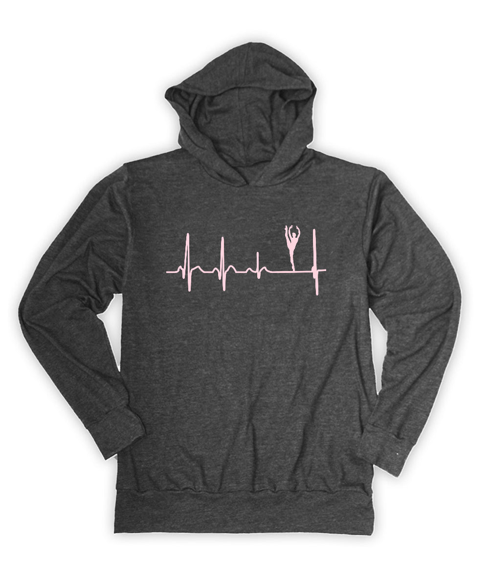 Ballet Heartbeat Hoodie - Soft & Cozy Dance Sweatshirt for Ballet Lovers | Perfect for Dance Class, Rehearsals & Casual Wear