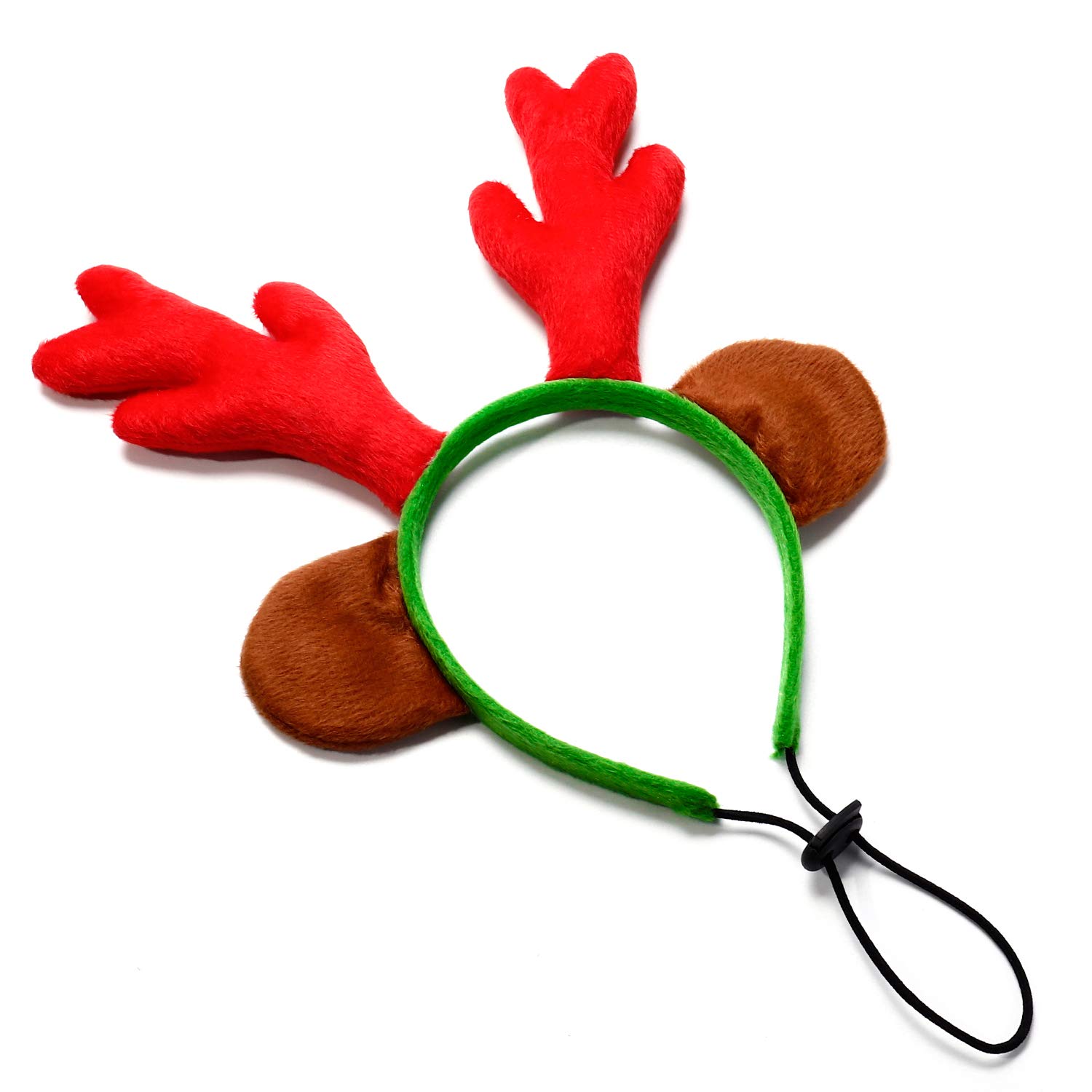 Toozey Adjustable Dog Christmas Costume - Soft Reindeer Antlers with Ears Headband for Medium & Large Dogs | Holiday Pet Outfit for Christmas Photos & Parties