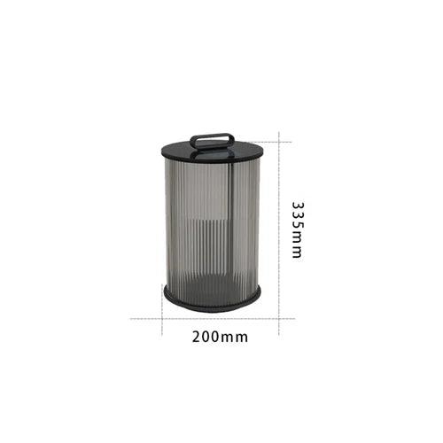 Modern Transparent Vertical Striped Outdoor Floor Lamp - Waterproof & Durable for Patio, Garden, Deck, and Poolside Lighting
