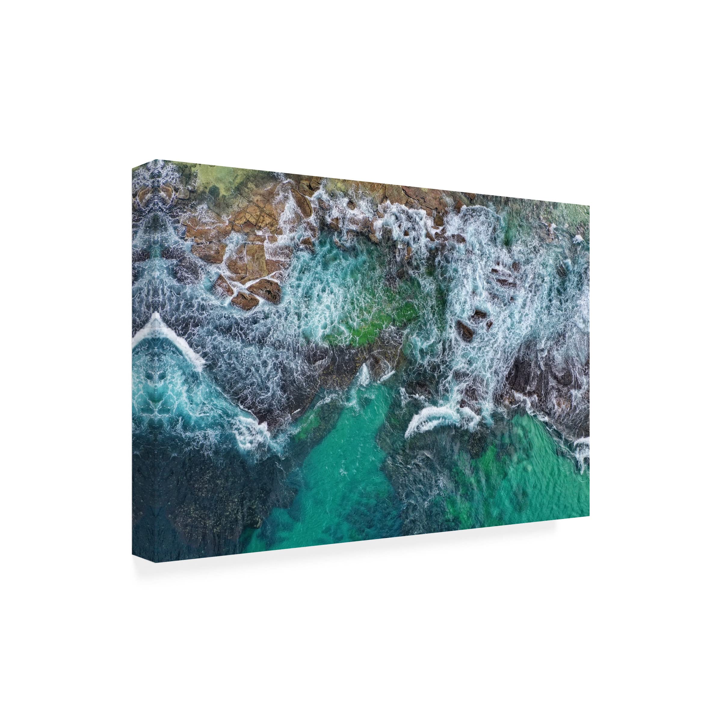 Trademark Fine Art 'Ocean Art' Canvas Painting by Beata Czyzowska Young - Stunning Coastal Wall Decor for Living Room, Bedroom & Office