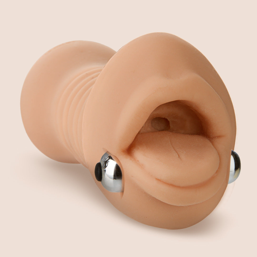 Signature Strokers Vicky Vette ULTRASKYN™ Deep Throat Sucker - Realistic Vibrating Male Masturbator with Lifelike Feel | Perfect for Solo Play & Couples Fun