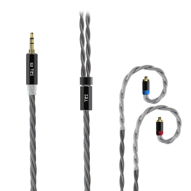 Premium TRI Wolfram 4-Core OFC Shielding Pure Silver Upgrade Cable for TRI I3 Pro Earphones - Enhanced Audio for Audiophiles & Music Professionals