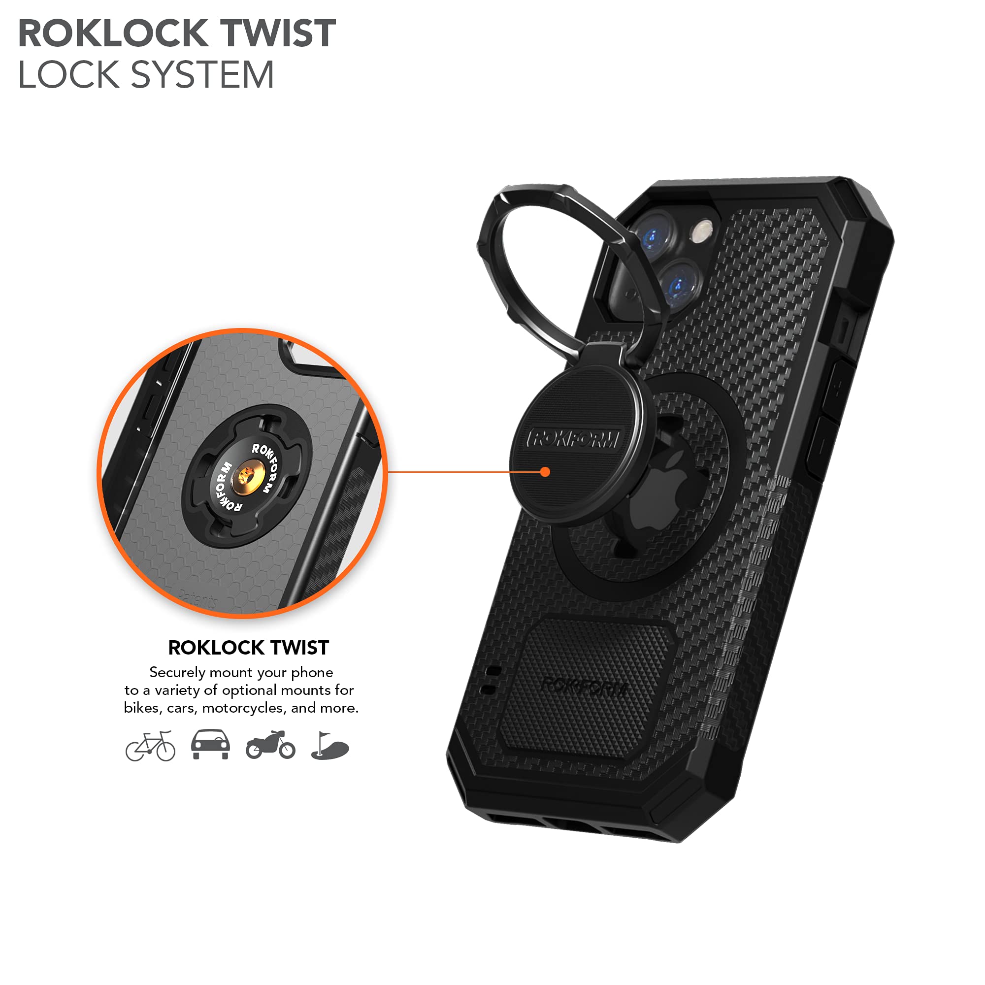 Rokform Rugged Case for iPhone 13 Pro Max with Super Grip Dual Magnet Car Mount - Heavy Duty Protective Phone Cover for Truck, Van & SUV - Perfect for Off-Roading, Construction & Outdoor Adventures