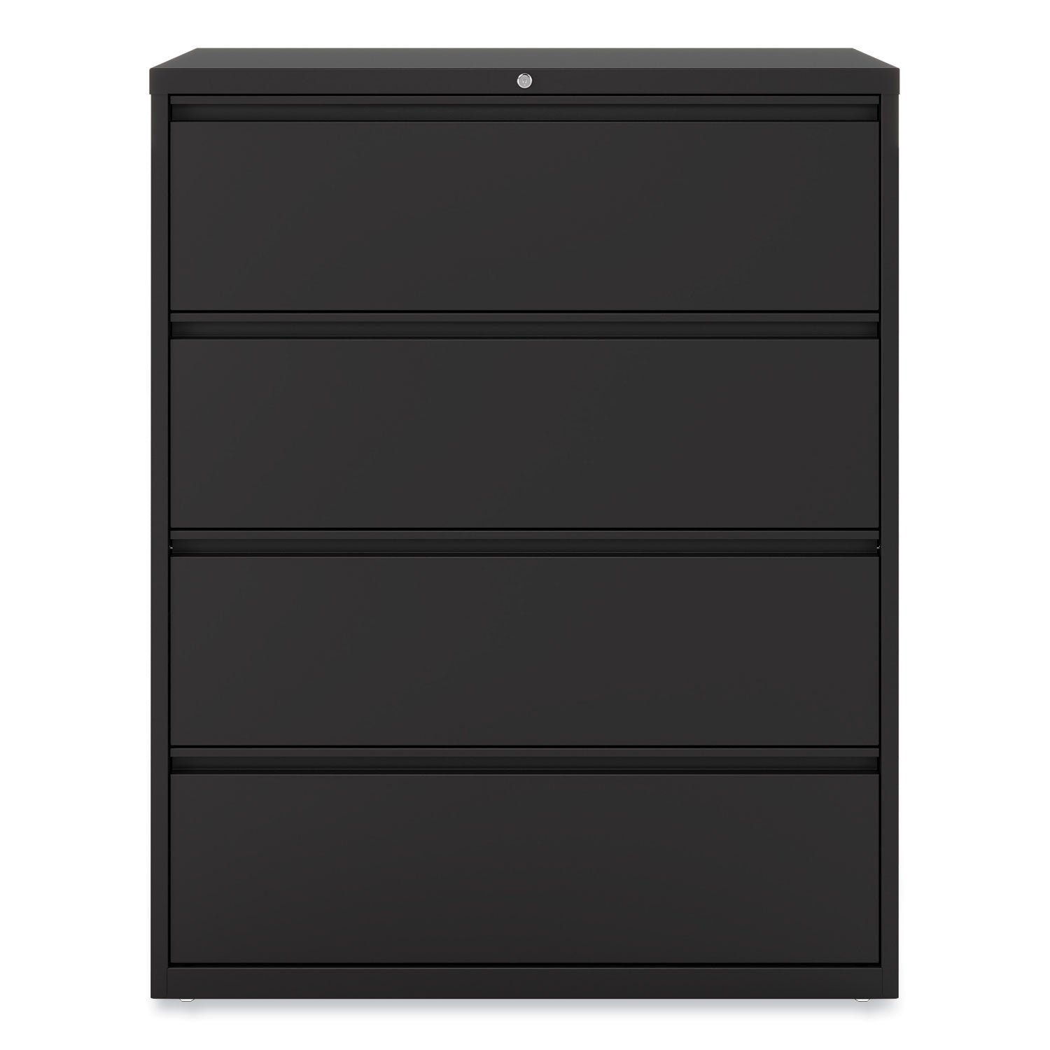 Alera® 4-Drawer Lateral File Cabinet - Legal/Letter Size - Black (42 x 18.63 x 52.5 inches) - Office Storage Solution for Documents & Files