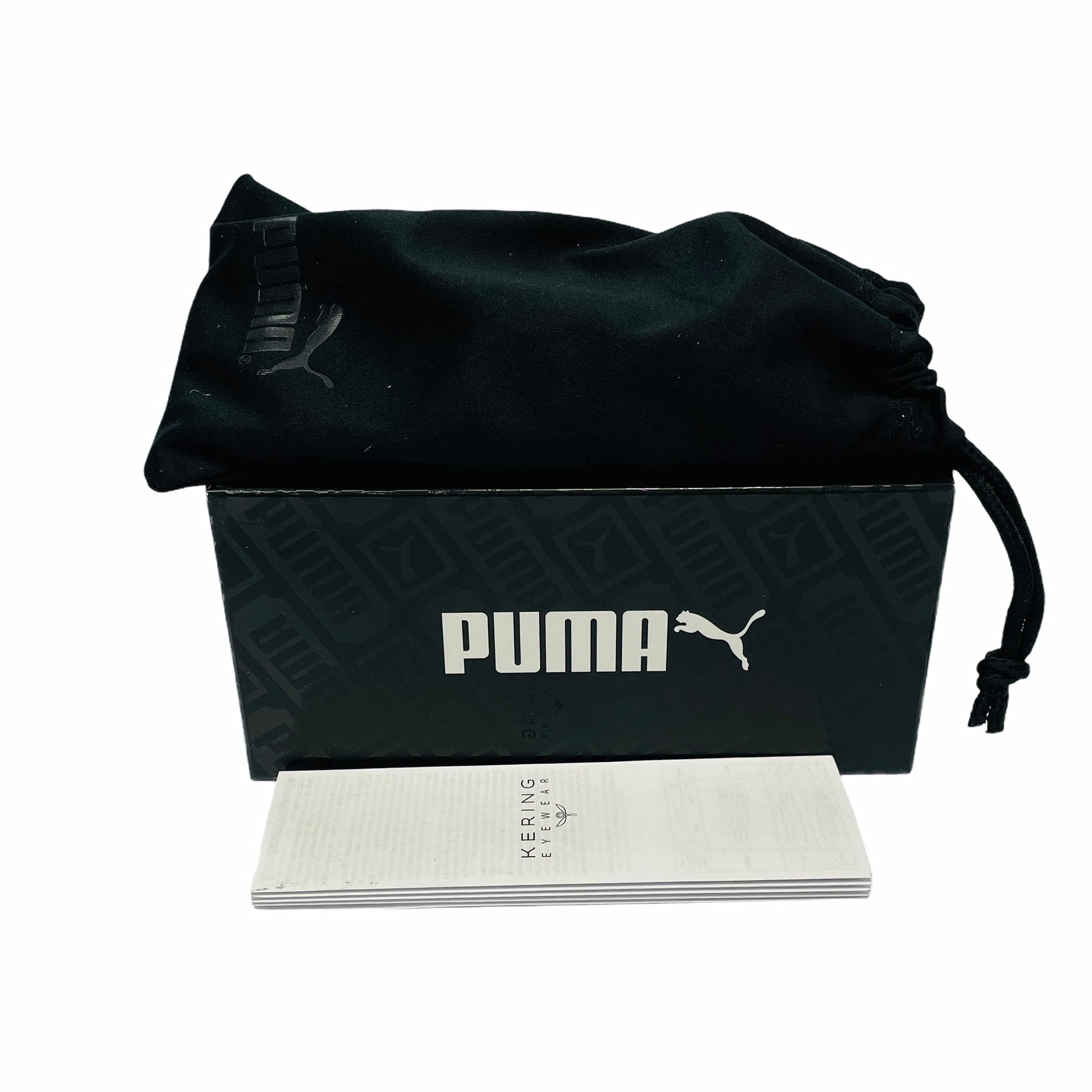 Puma Blizzard Flight Sports Sunglasses for Men - PU0328S Rectangular Full Rim Frame - UV Protection for Cycling, Running, Golf & Fishing - Ideal for Beach & Outdoor Activities (Black/Black)