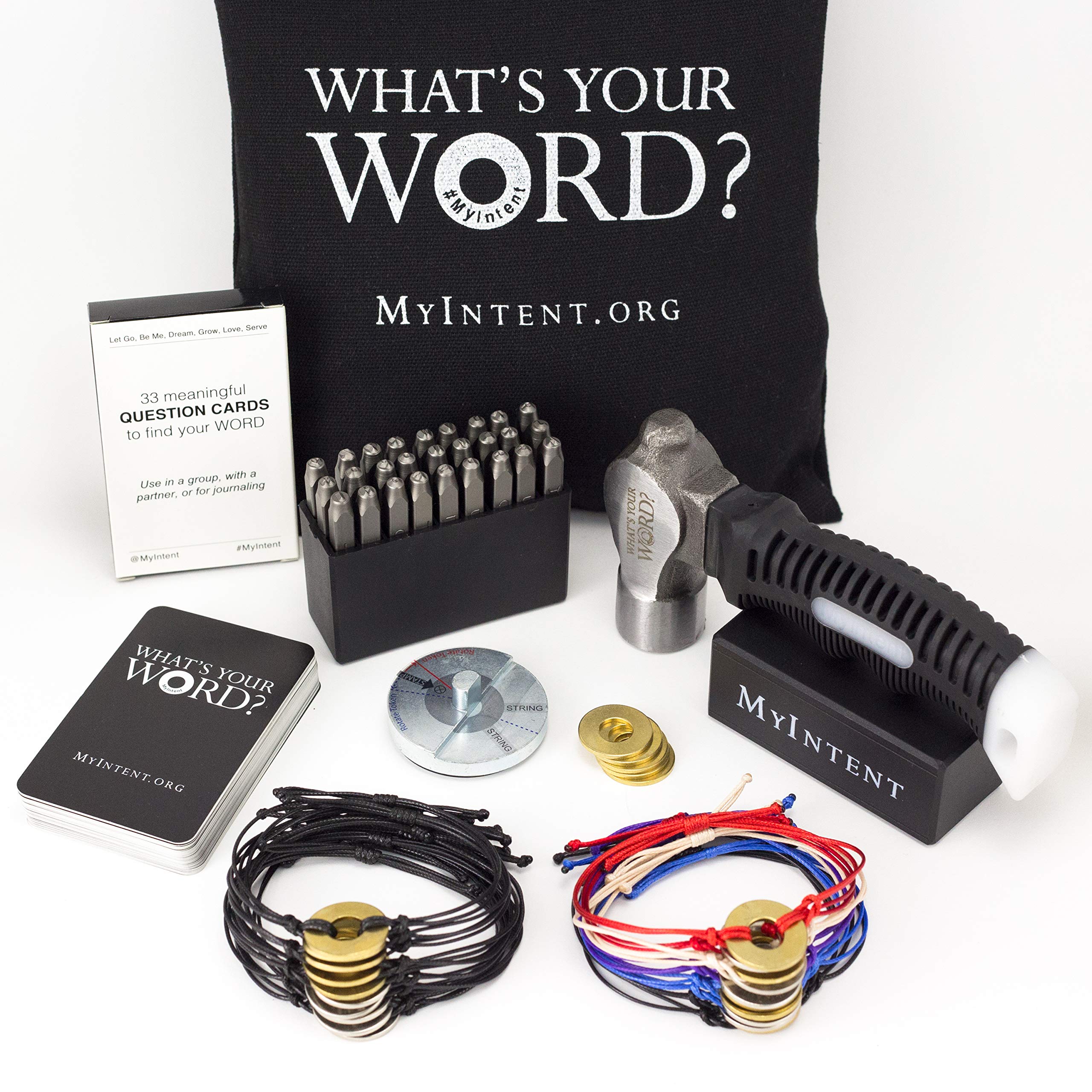 MyIntent Classic 20 Mix Maker Kit - Jewelry Making Supplies with Unique Charms & Conversation Cards (Makes 20 Bracelets) - Perfect for DIY Crafts, Gift Giving, and Meaningful Conversations