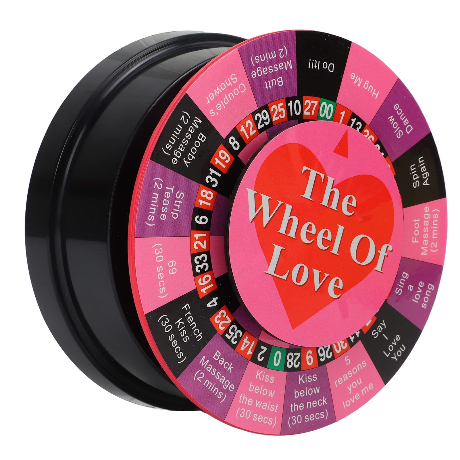 Spinning Wheel of Love - Romantic Couples Sex Game with 17 Exciting Ways to Play | Portable Adult Party Game Set | Perfect for Date Nights, Bachelor Parties & Intimate Gifts