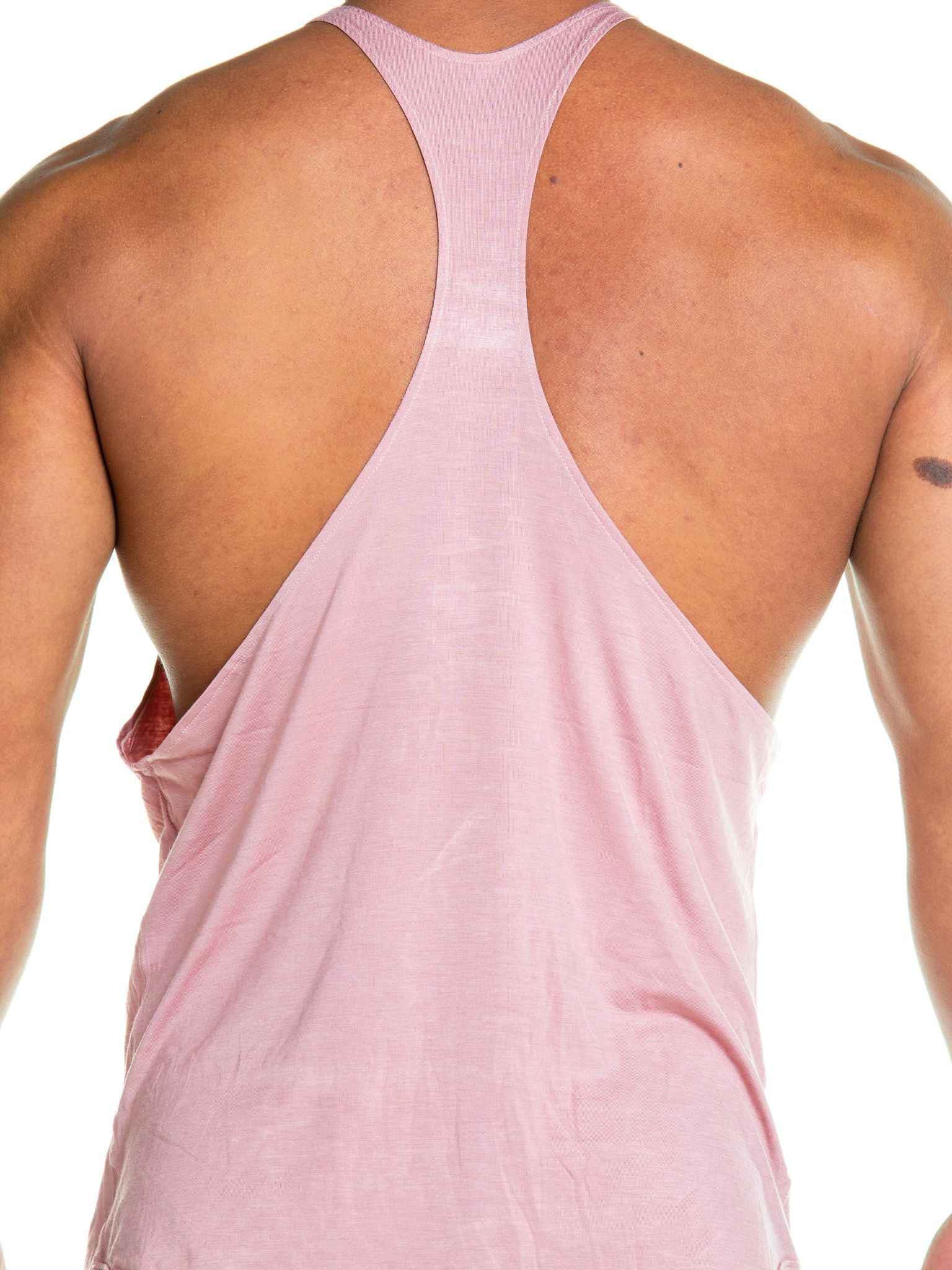 Gigo Forever Stringer Tank Top for Women - Soft Pink Ribbed Crop Cami - Gym, Yoga, Beach & Casual Wear