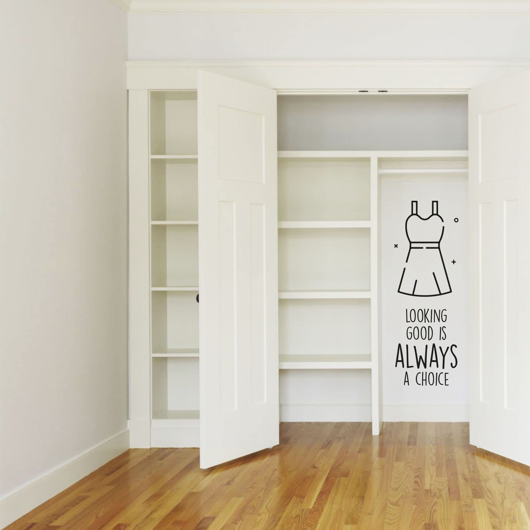 Inspirational Life Quotes Vinyl Wall Decal - 40x16 Inch Motivational Dressing Room Sticker for Closet, Wardrobe & Home Decor | Perfect for Bedroom, Walk-in Closet and Mirror Decorations