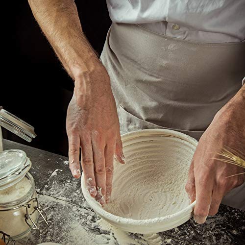 10 Inch Round Banneton Bread Proofing Basket with Liner - SUGUS HOUSE Brotform Dough Rising Bowl for Sourdough Baking | Perfect for Artisan Bread, Homemade Loaves & Baking Gifts for Bakers