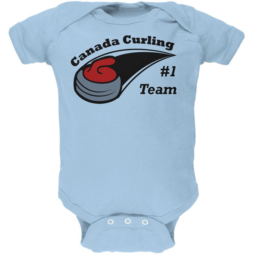 Old Glory Winter Games Curling Team Canada Soft Baby Onesie - Cozy Infant Bodysuit for Winter Sports Fans & Canadian Pride - Perfect for Hockey Games, Winter Olympics, and Family Photo Outfits