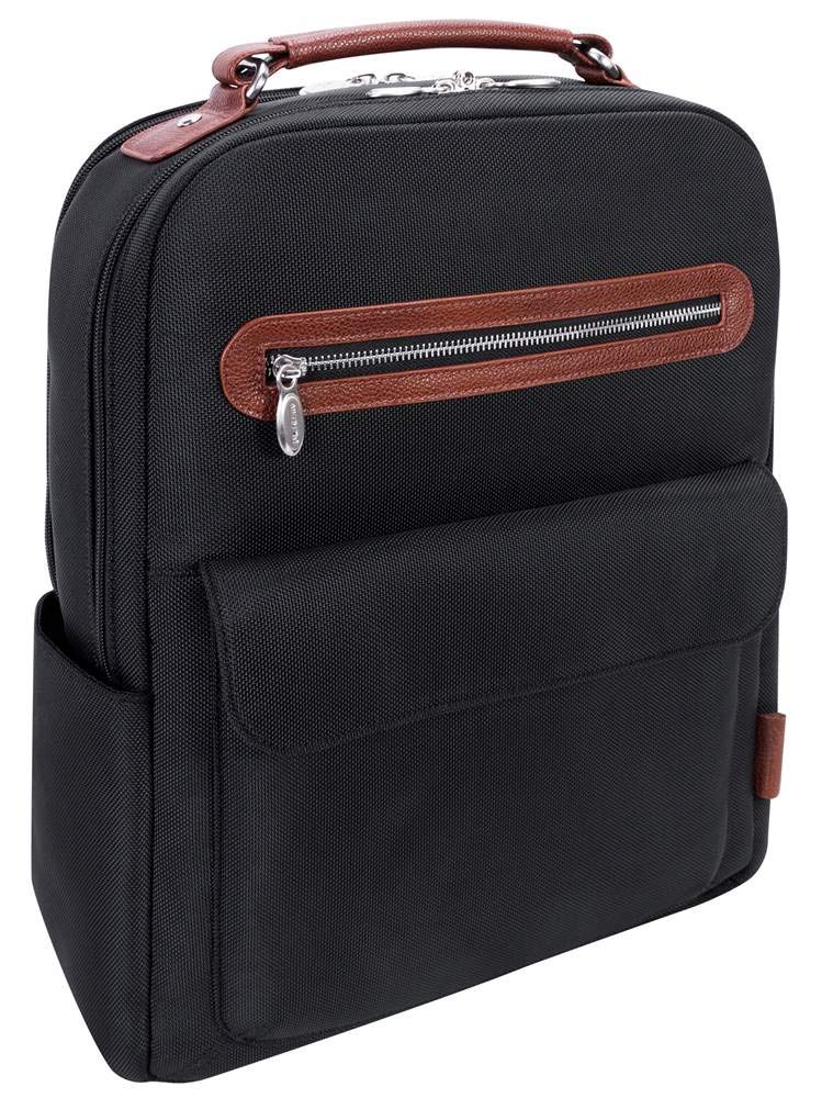 McKlein U Series Logan Laptop Backpack - 15.6 Inch Waterproof Nylon Business Bag for Men & Women - Perfect for Office, Travel & College (Black, Model 79085)