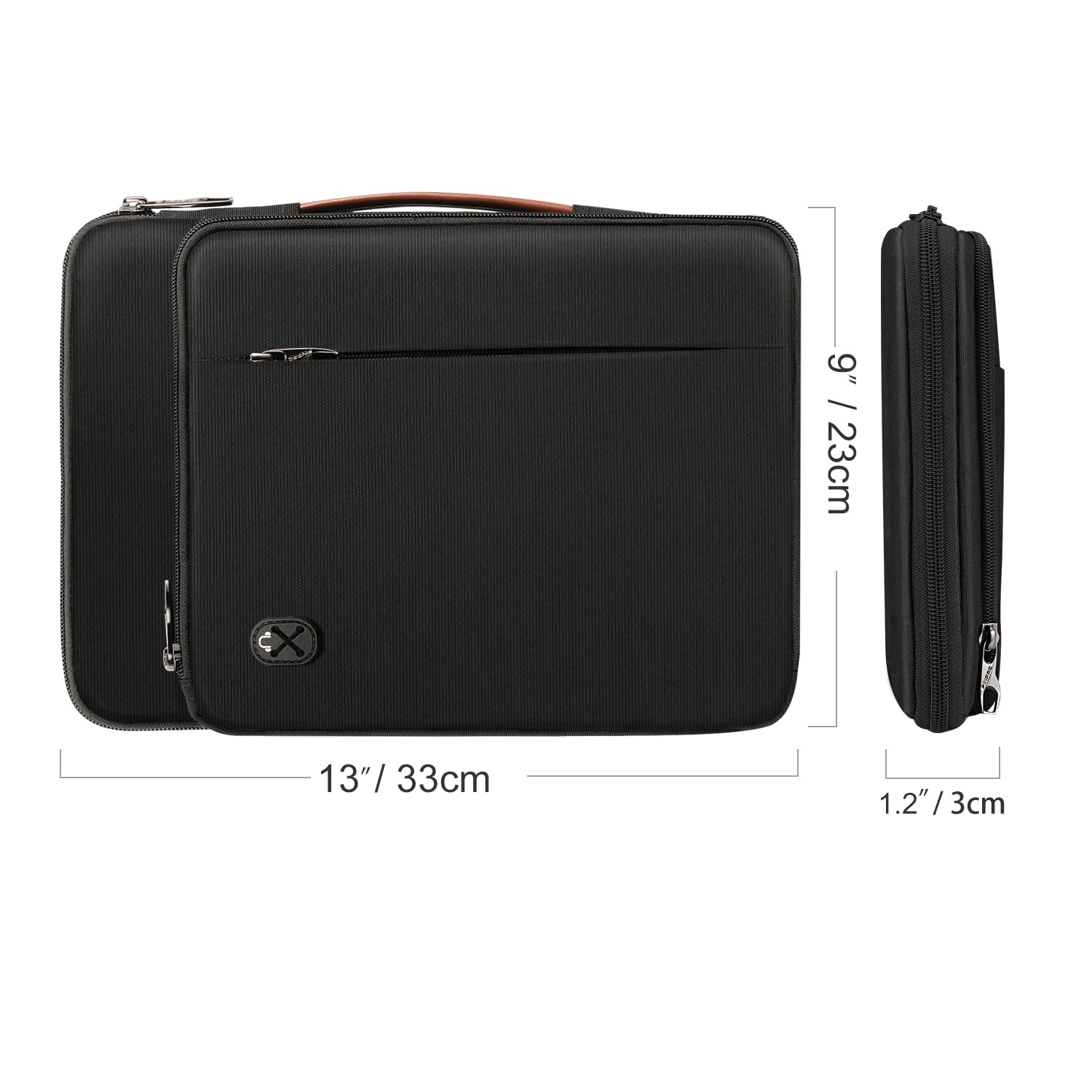 FINPAC 12.9-13 Inch Laptop Sleeve Case - Premium Protective Bag for MacBook Pro, MacBook Air & iPad Pro/Air - Waterproof Briefcase with Shoulder Strap - Perfect for Work, Travel & School Use