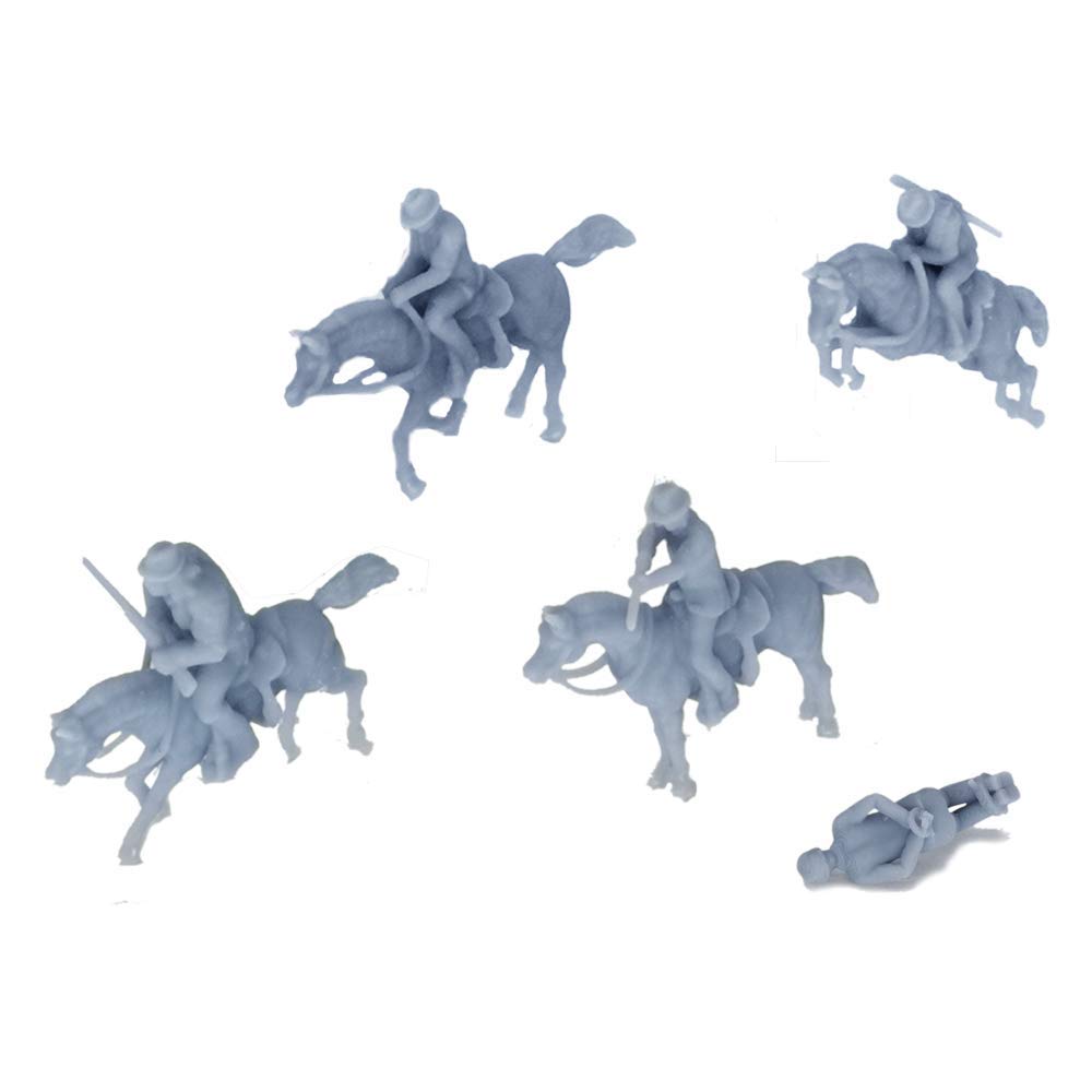Western Cowboy Riding Horse Figure Set - HO Scale Model Railroad Scenery for Train Layouts & Dioramas | Outland Models