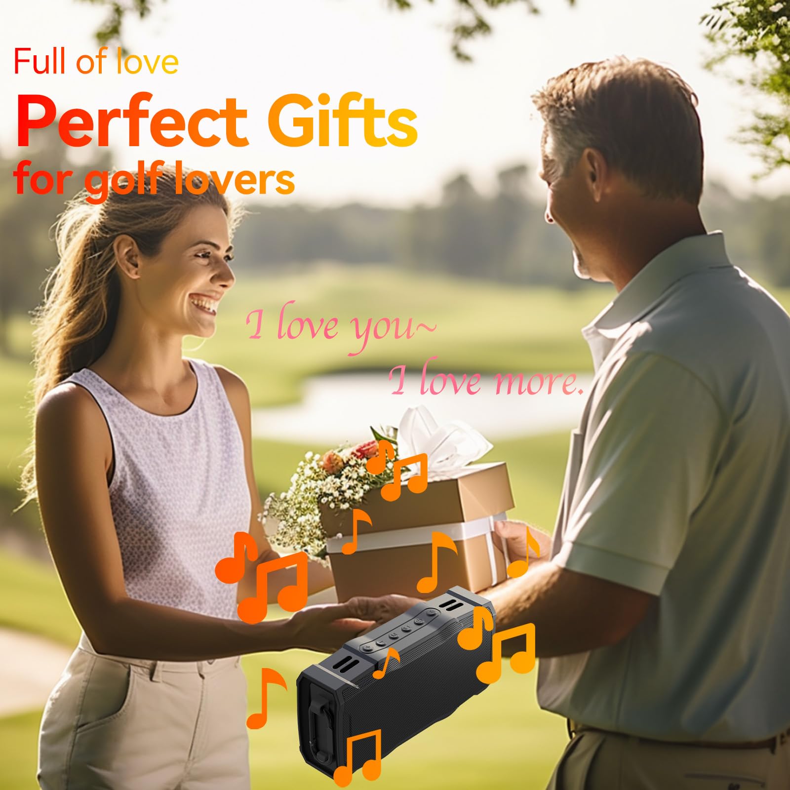KILOGOGRAPH X8-30W Bluetooth Golf Speaker - Wireless Magnetic, IP67 Waterproof, 25H Playtime, Bluetooth 5.1, AUX/USB/SD - Perfect for Golf Carts, Outdoor Sports & Travel Gifts