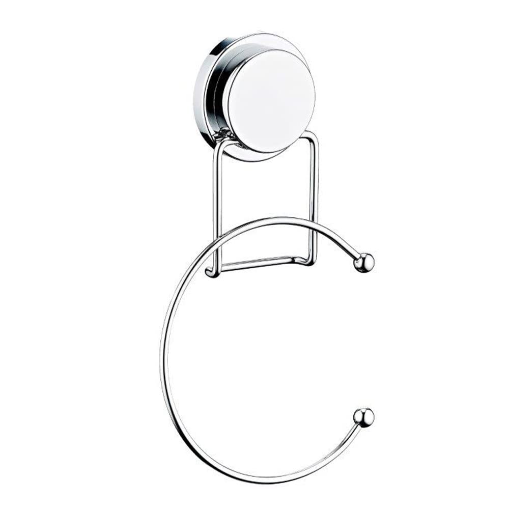 Stainless Steel Round Towel Rack No Drill Bathroom Wall Mount - Perfect for Bathrooms, Kitchens & Laundry Rooms