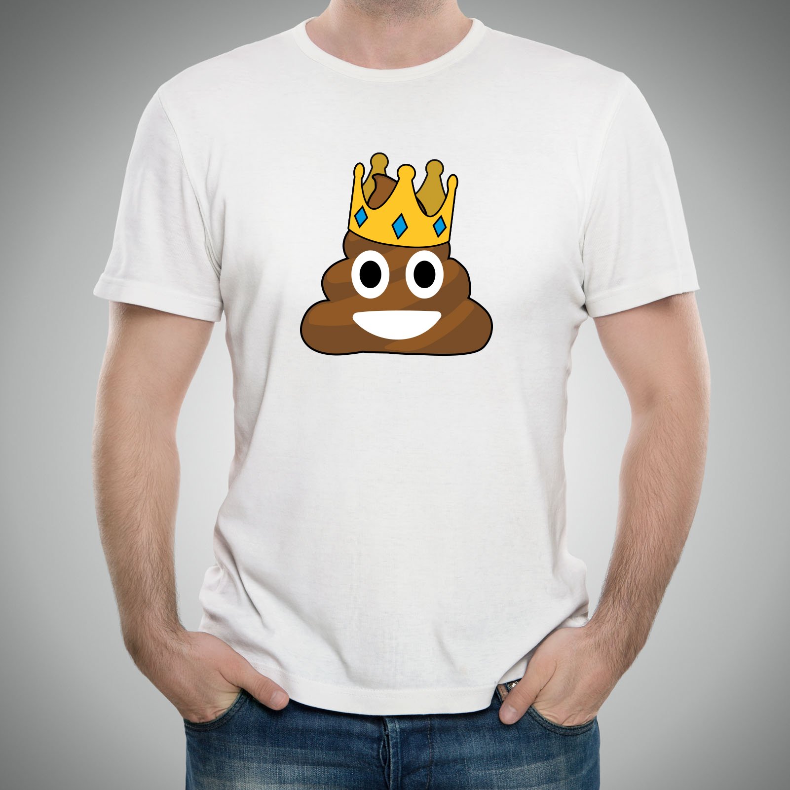 Funny Poop Crown T-Shirt - Humorous Novelty Gift for Parties