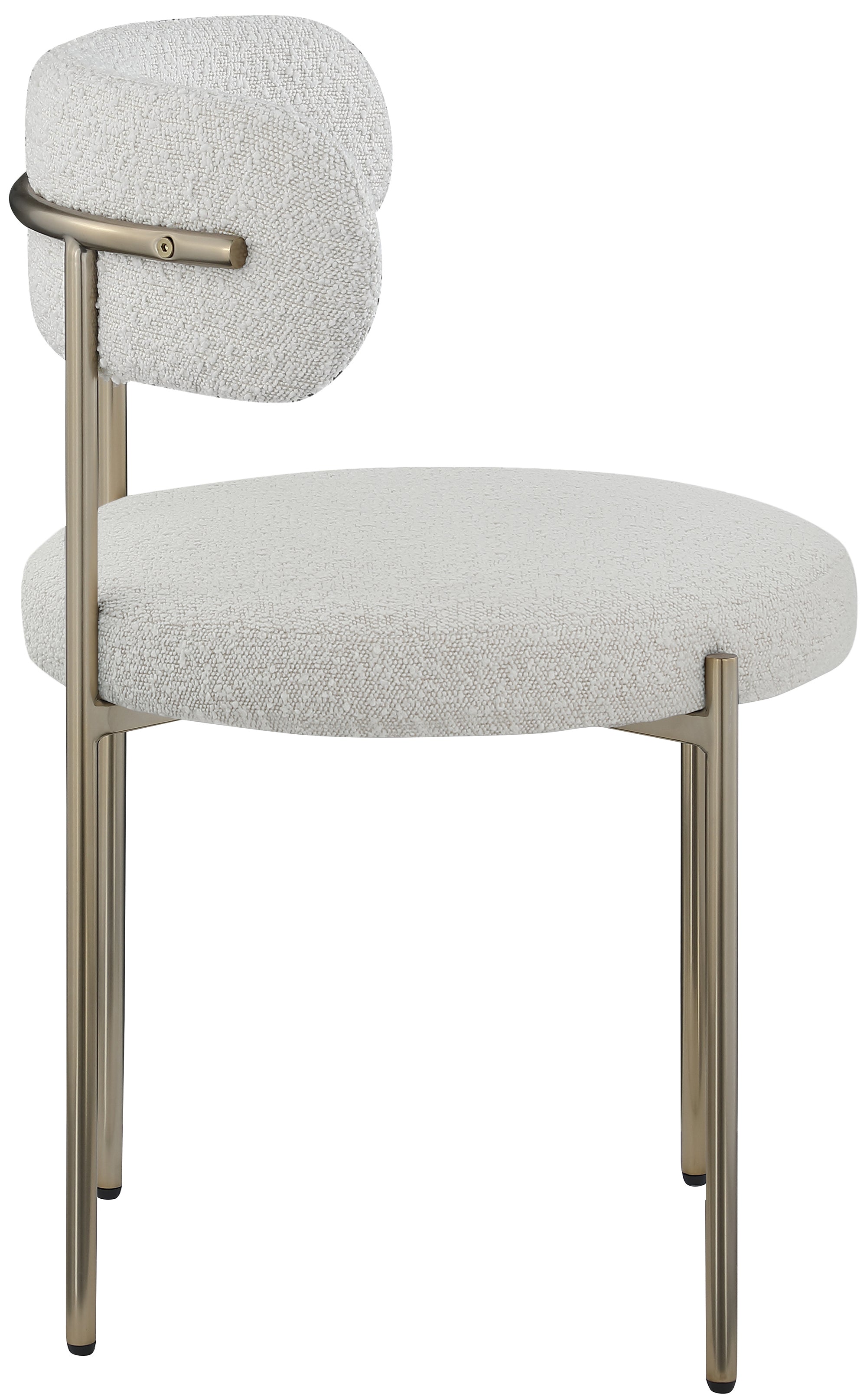 Luxury Boucle Fabric Dining Chair - Modern Upholstered Accent Chair for Kitchen, Dining Room & Office - Soft & Comfortable Mid Century Design - Perfect for Home Decor & Entertaining