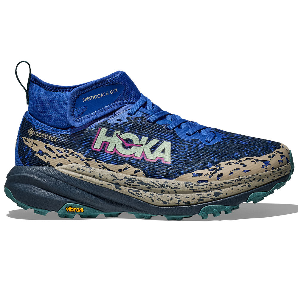 HOKA ONE ONE Speedgoat 6 MID GTX Waterproof Hiking Boots for Men - Trail Running Shoes with Gore-Tex for Outdoor Adventures & Mountain Climbing