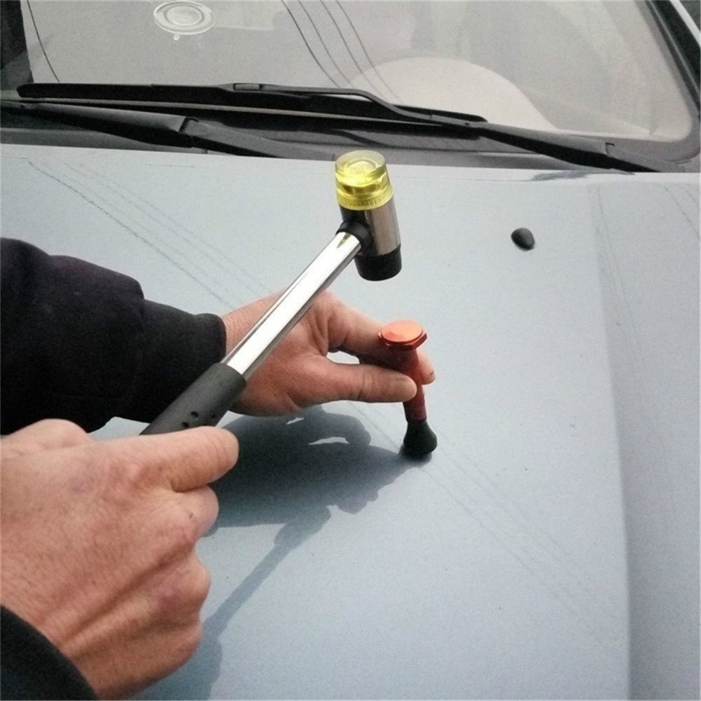 GS 10pcs Paintless Dent Repair Kit - Car & Refrigerator Dent Removal Tools for Hail Damage