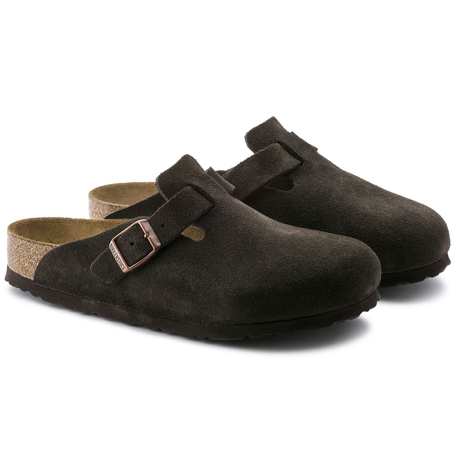 Birkenstock Boston Suede Leather Clogs for Men & Women - Soft Footbed Comfort Shoes in Mocha Brown | Perfect for Home, Office & Casual Wear