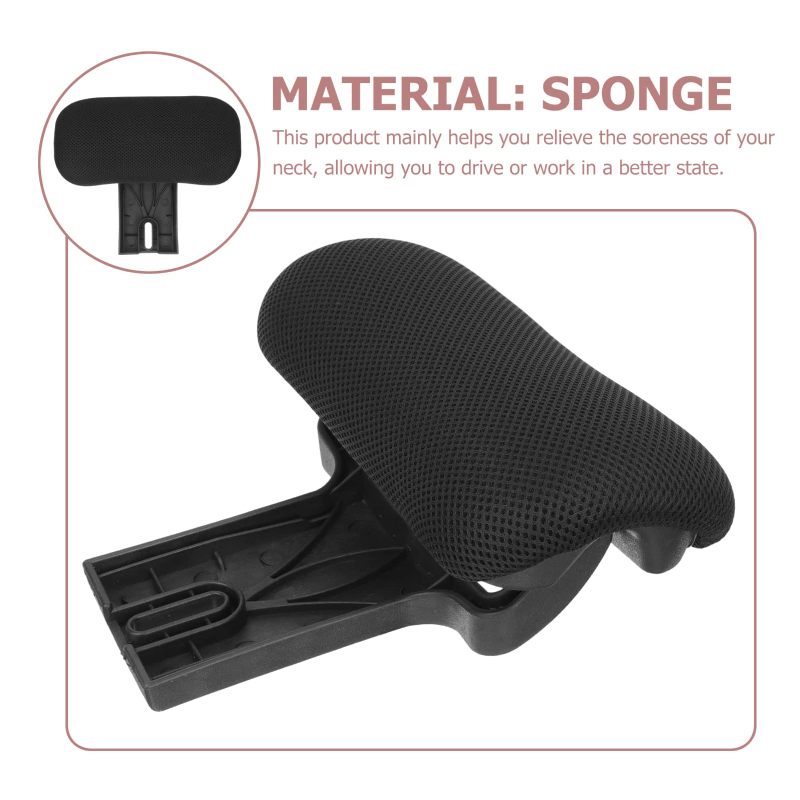 Universal Office Chair Headrest Attachment - Ergonomic Mesh & Sponge Head Support Cushion for Desk, Computer & Executive Chairs | Perfect for Home Office, Gaming & Workspaces