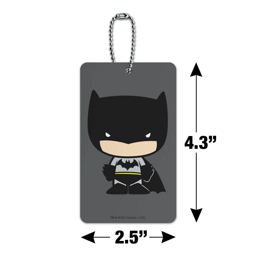 Batman Chibi Character Luggage Tag - Cute Superhero Suitcase ID Tag for Travel, Carry-On Bags & Backpacks - Perfect for Kids & Batman Fans