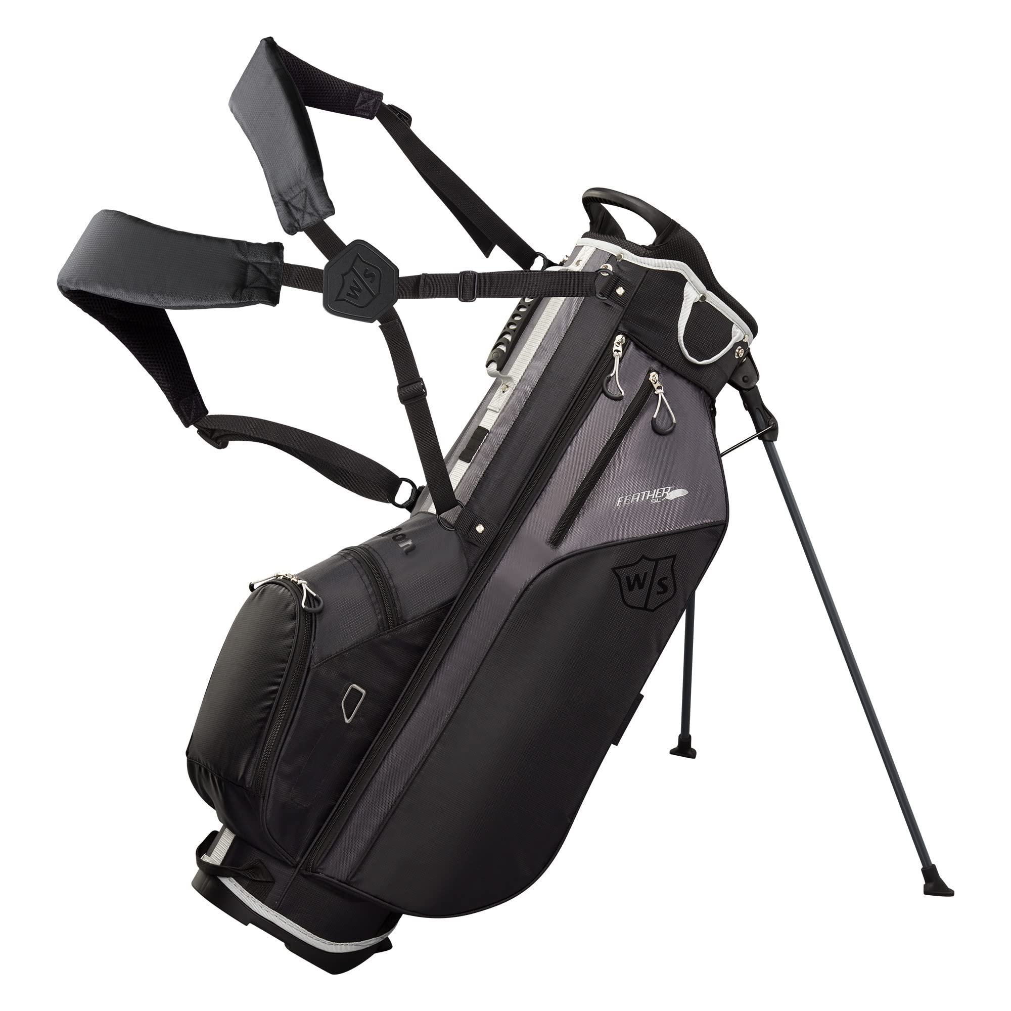 Wilson Feather Stand Bag - Lightweight Golf Bag with 5-Way Divider, Comfortable Dual Strap - Perfect for Golfers, Driving Range & Course Use