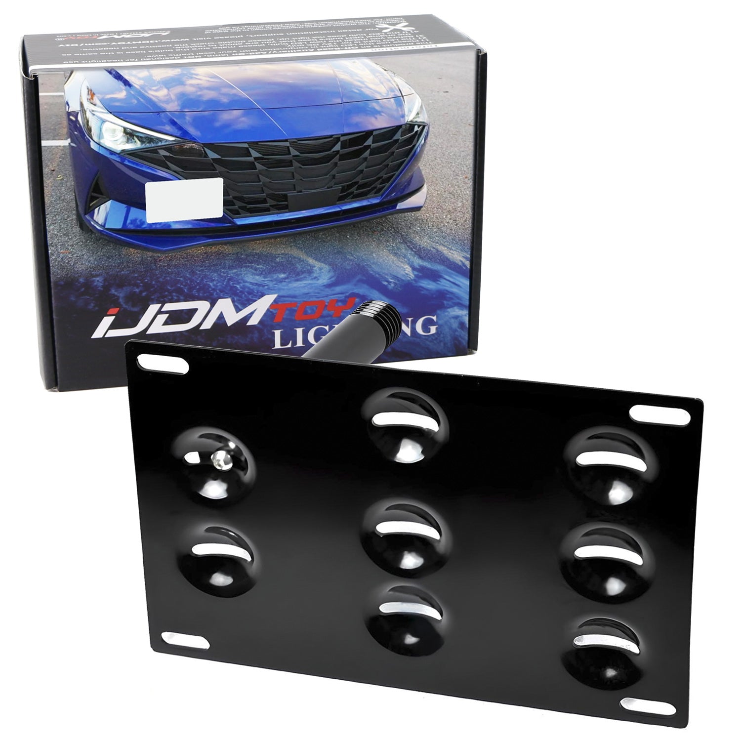 21+ Hyundai Elantra Front Bumper Tow Hook License Plate Mounting Bracket Kit - Universal Fit for Easy Installation (Perfect for Car Shows & Parking Compliance)