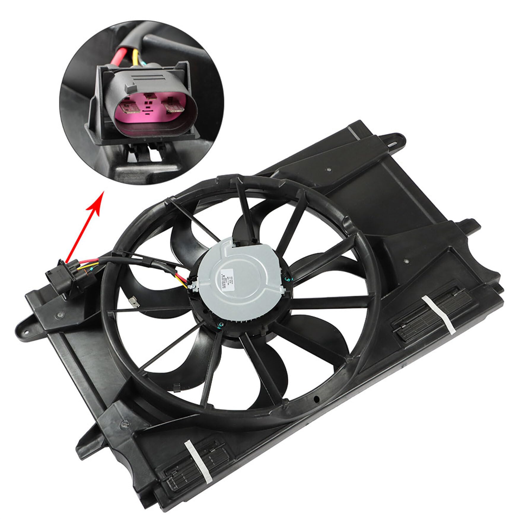 WFLNHB Radiator Cooling Fan Replacement for 2017-2019 Chevy Cruze 1.4L (Part# 39013323) - Compatible with AC System & Engine Cooling | Perfect for Summer Driving & Overheating Prevention
