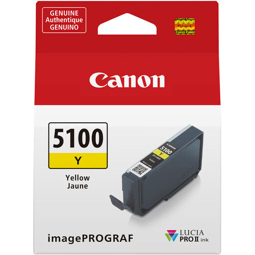 Canon PFI 5100 Y (Yellow) Lucia PRO II Ink Tank for PRO 310 Printer - 14.4ml High-Quality Ink Cartridge - Perfect for Professional Photo Printing & Graphic Design Projects