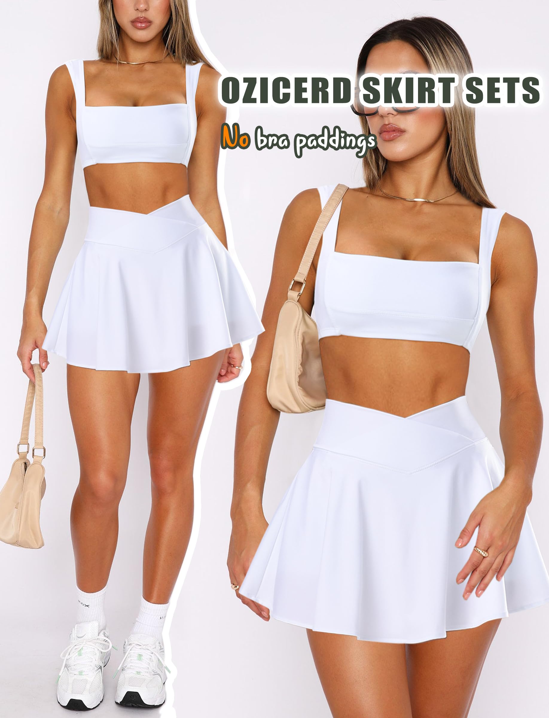 Women's 2-Piece Tennis Skirt Set - Breathable Athletic Mini Skort with Built-in Shorts for Pickleball, Golf & Casual Wear | Perfect for Sports, Gym & Summer Outfits