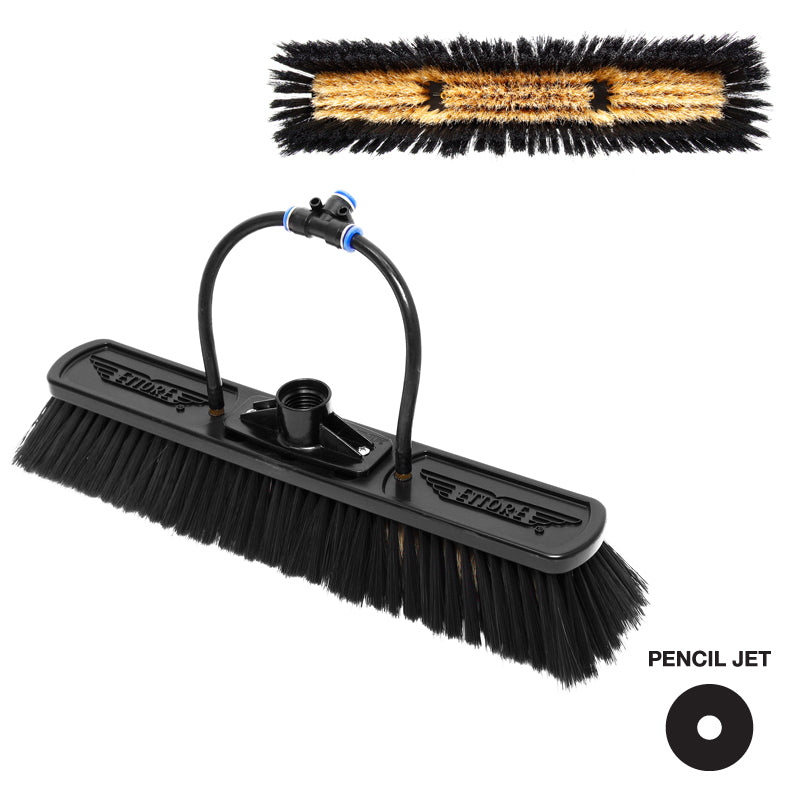 Ettore Aquaclean Nylon and Boar's Hair Brush - Premium Window Cleaning Tool for Streak-Free Glass, Mirrors, and Shower Doors - Perfect for Home and Commercial Use