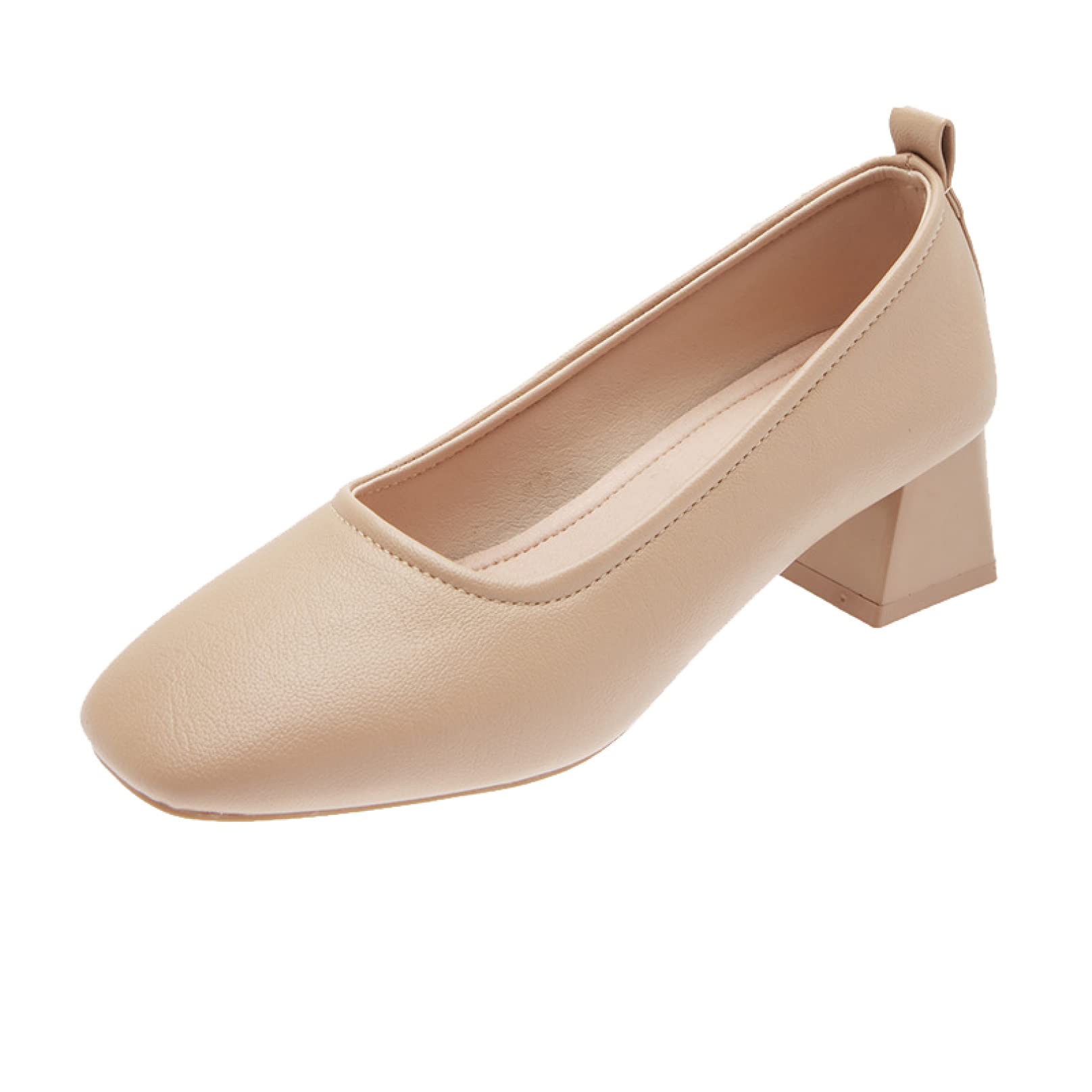 Women's Slip On Pump Shoes - Comfortable Closed Toe Office Work Shoes with Chunky Low Heel for Professional Women | Perfect for Business Casual, Office Wear & Daily Commute