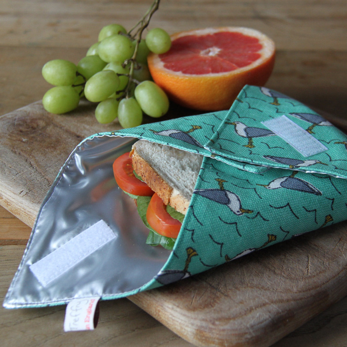 Cheeky Seagull Sandwich Wrap - Reusable Eco-Friendly Food Wrap for Picnics, Lunches & On-the-Go Meals