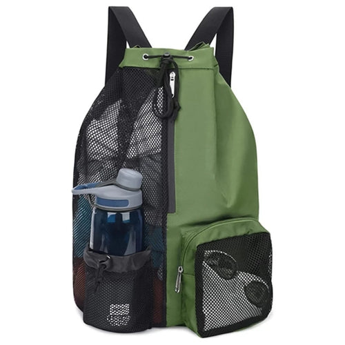 Waterproof Mesh Swim Bag with Wet Pocket - Drawstring Backpack for Swimming, Beach & Gym - Lightweight Sports Bag for Swimsuits, Towels & Gear (Ideal for Pool, Vacation & Water Activities)