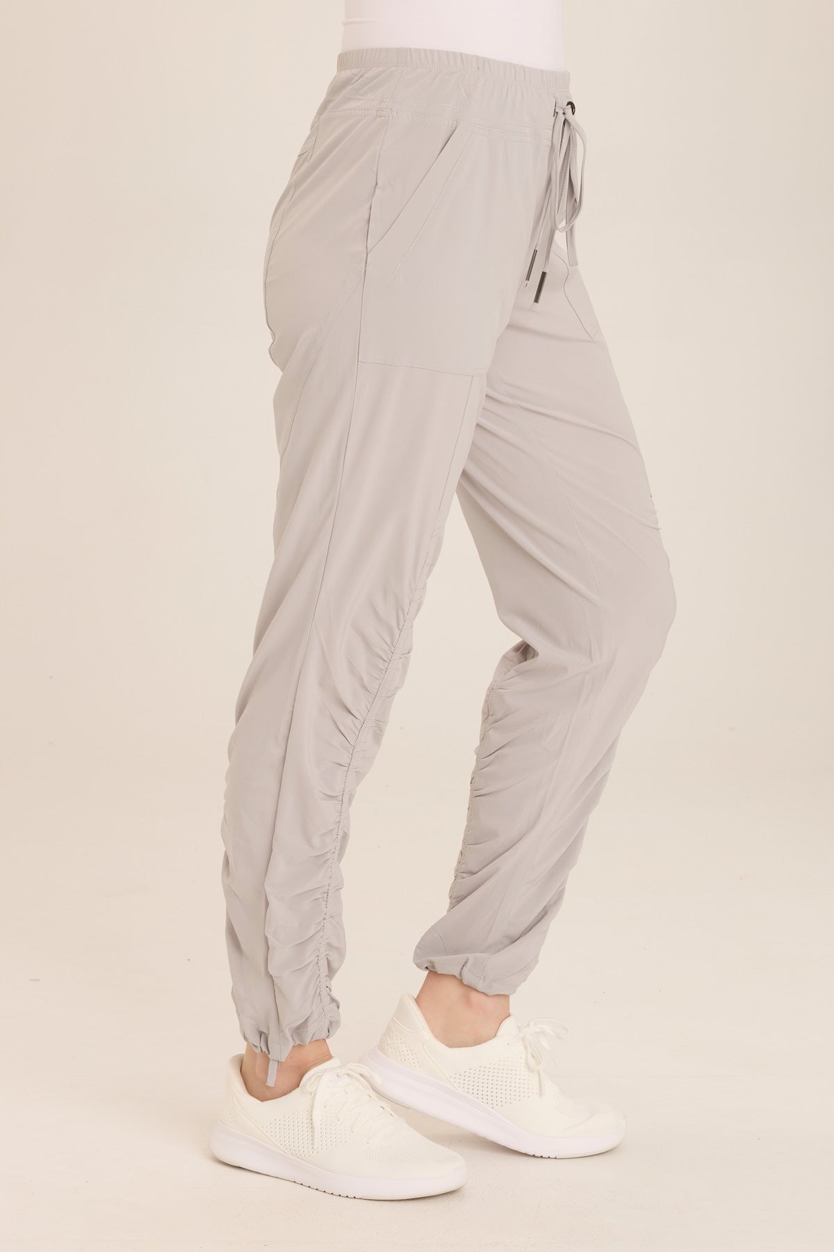 Jules Active Ruched Pant - High Waisted Yoga Pants for Women, Tummy Control Workout Leggings with Side Pockets | Perfect for Yoga, Gym, Running & Lounge Wear