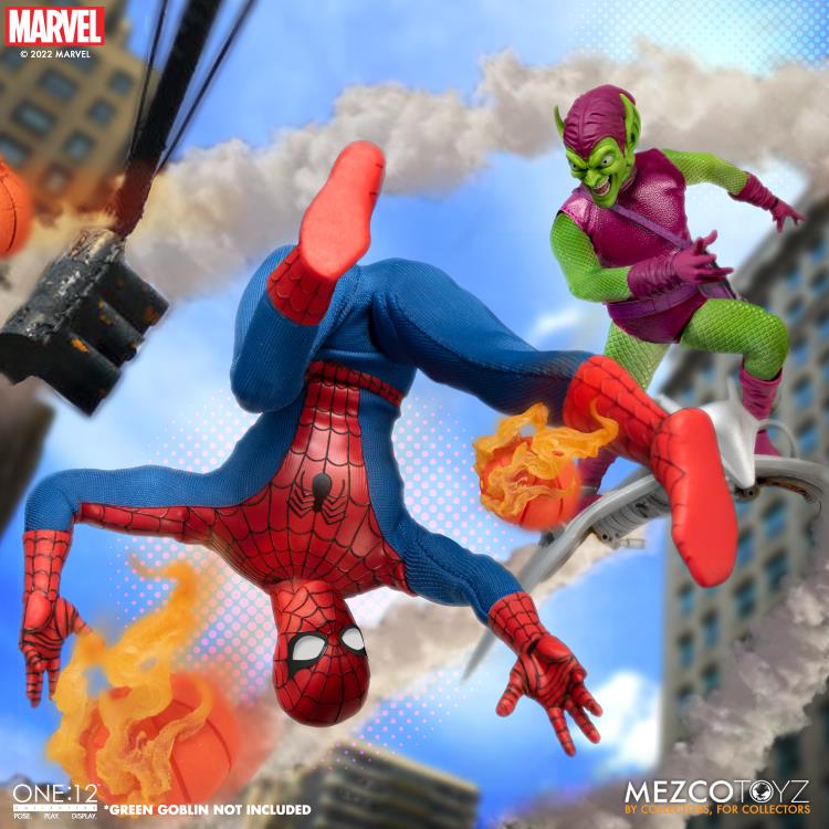 Mezco One:12 Collective Amazing Spider-Man Deluxe Edition Action Figure - Premium Collectible for Marvel Fans, Home Display & Gift Idea