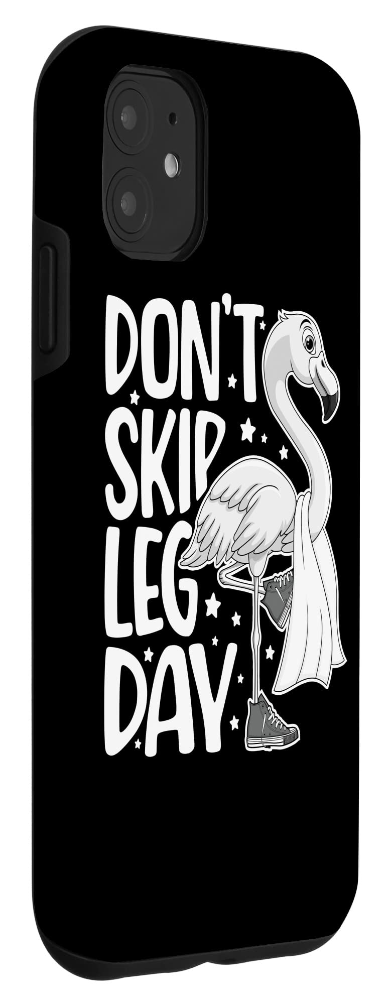 iPhone 11 Fitness Gym Workout Case - Cute Flamingo Design - Perfect for Leg Day & Workout Motivation | Durable Phone Cover for Gym, Running & Outdoor Activities